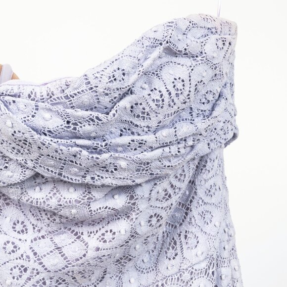 Burberry Prorsum SS/14 Pale Lavender Cotton Lace Bustier Strapless Dress - Picture 5 of 13